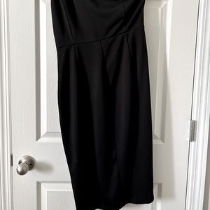 Asymmetrical One Shoulder Black Mini Dress